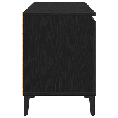 Black Oak TV Stand - 102x35x50 cm Made from Engineered Wood