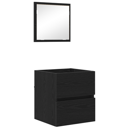 Bathroom Storage Cabinet - Black Oak Engineered Wood Standard