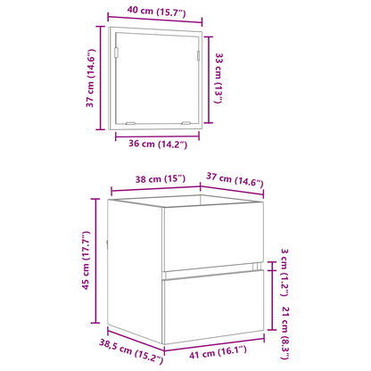 Bathroom Storage Cabinet - Black Oak Engineered Wood Standard